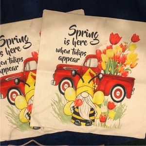New red truck pillowcase